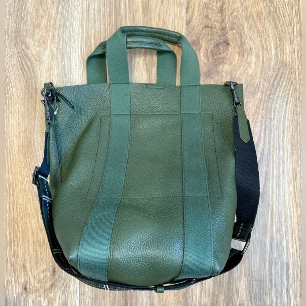 Botkier New York Womens Sutton Place Convertible Leather Shopper Tote Army Green